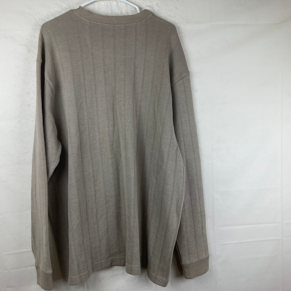 Columbia Pullover Sweater Mens XXL Tan V-Neck Vertical Ribbed Knit - Picture 6 of 6